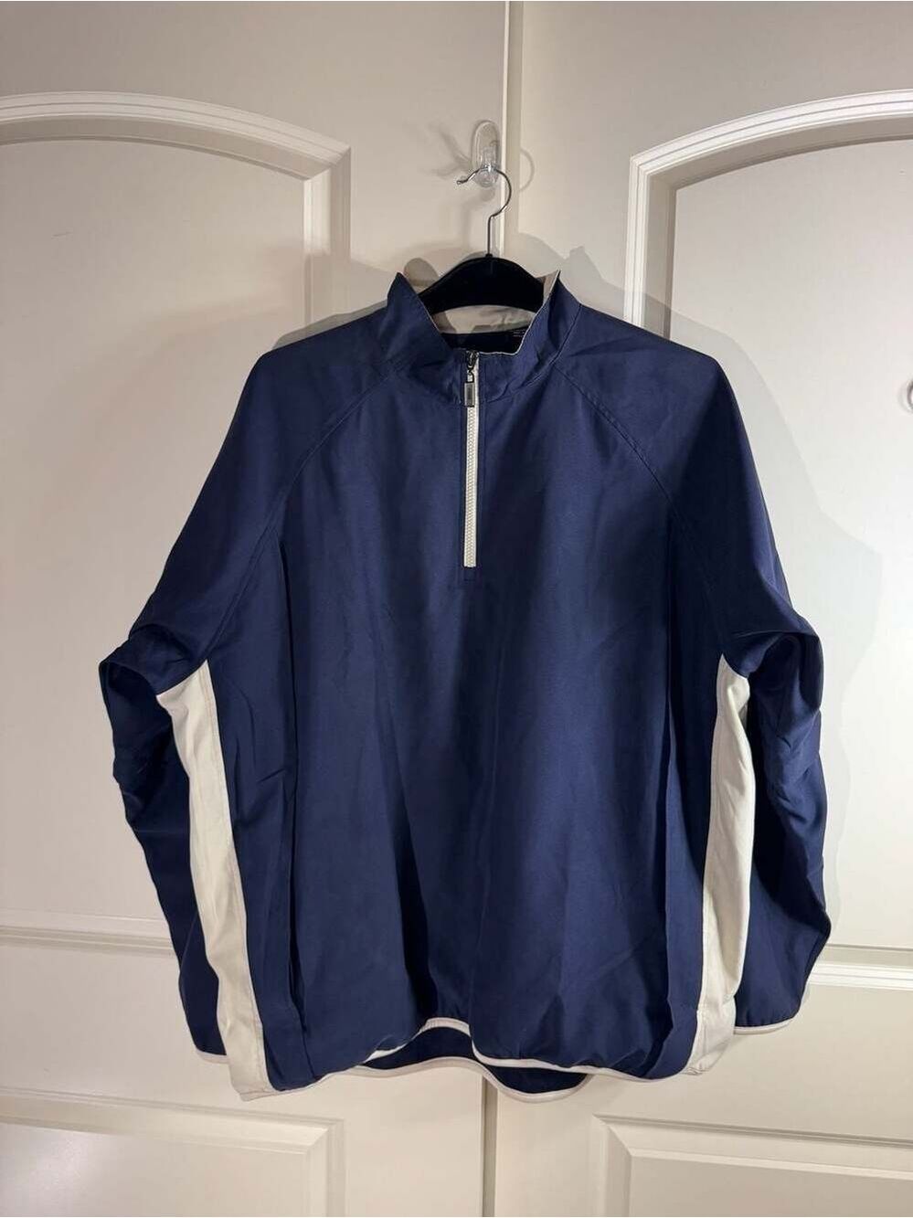 Ping Collection Navy and Tan 1/4 Zip Golf Performance Pullover Jacket Size XL